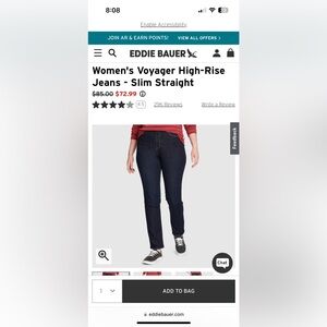 Eddie Bauer Voyager High Rise Straight
